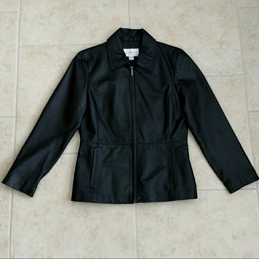 Worthington Black Leather Jacket Small